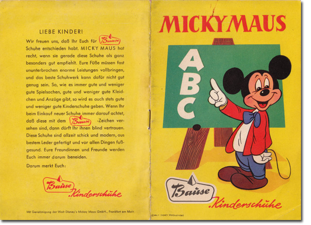Micky Maus ABC von Bause Kinderschuhe