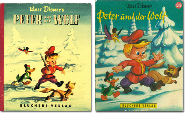 Peter und der Wolf als Pappband und Heft  mit neuem Titelbild