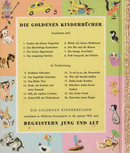 Goldene Kinderbücher Rückseite Version 4 - Verlag Sauerländer