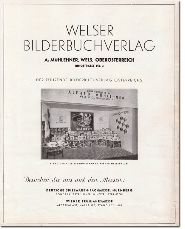 Prospekt 1951, Bilderbuchverlag Alfred Mhlehner, Wels