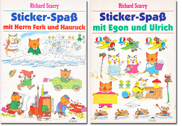 links: Sticker-Spa mit Herrn Ferk und Hauruck | rechts: Sticker-Spa mit Egon und Ulrich